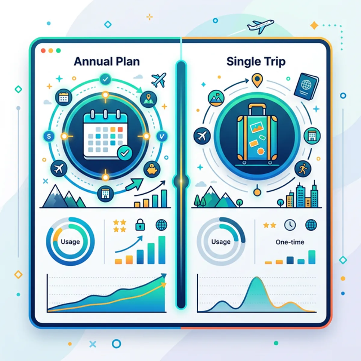 Titelbild für den Artikel: Reiseversicherung Jahresschutz vs. Einzelreise – Was lohnt sich 2026?