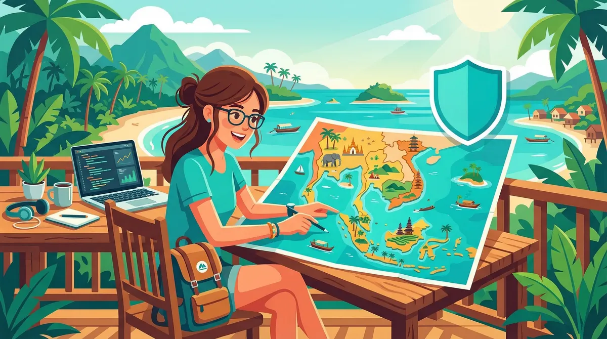 Titelbild für den Artikel: Versicherungen für Südostasien – Thailand, Bali, Vietnam Guide 2026